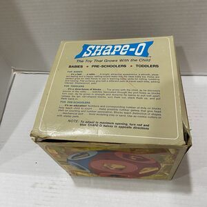 Vtg Tupperware Shape-O-Ball Red/Blue Tupper Toys 10 Shape Sorter w/ Original Box